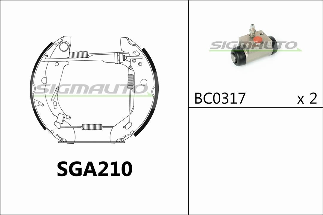 Sigmauto SGA210 Brake shoe set SGA210
