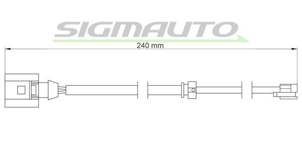 Sigmauto WI0726 Warning contact, brake pad wear WI0726