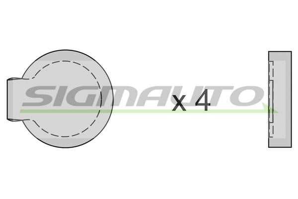 Sigmauto SPA122 Brake Pad Set, disc brake SPA122