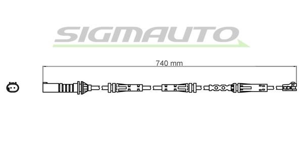 Sigmauto WI0808 Warning contact, brake pad wear WI0808