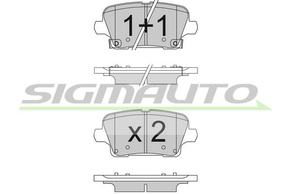 Sigmauto SPB841 Brake Pad Set, disc brake SPB841