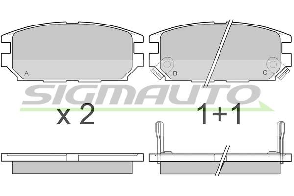 Sigmauto SPB046 Brake Pad Set, disc brake SPB046