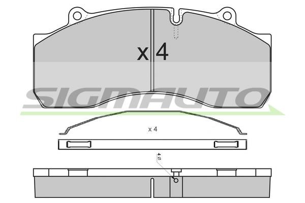 Sigmauto SPT308 Brake Pad Set, disc brake SPT308