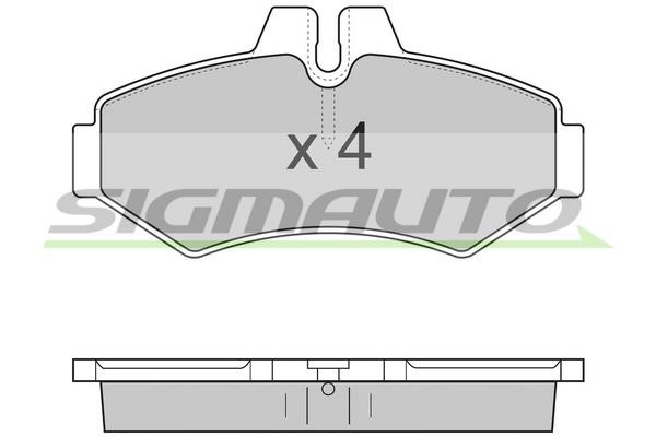 Sigmauto SPA845 Brake Pad Set, disc brake SPA845