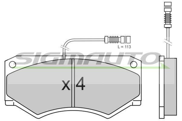 Sigmauto SPA486 Brake Pad Set, disc brake SPA486