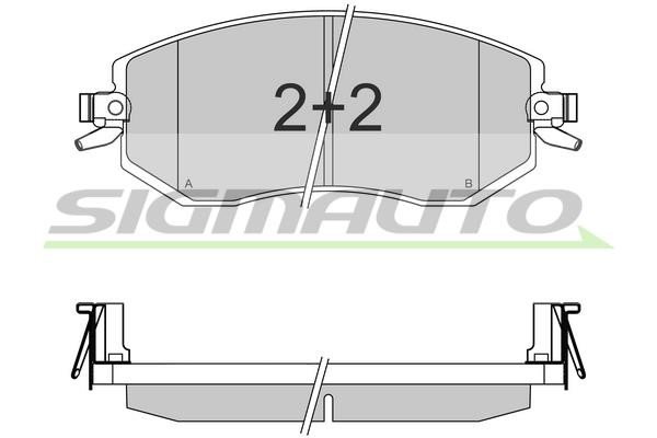 Sigmauto SPB570 Brake Pad Set, disc brake SPB570