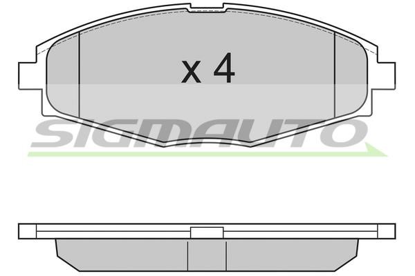 Sigmauto SPA804 Brake Pad Set, disc brake SPA804
