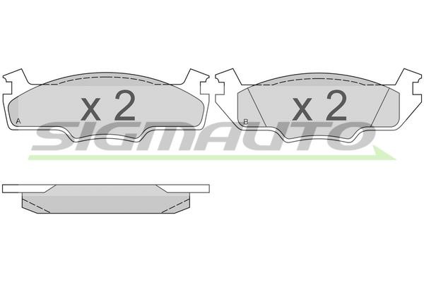 Sigmauto SPA166 Brake Pad Set, disc brake SPA166