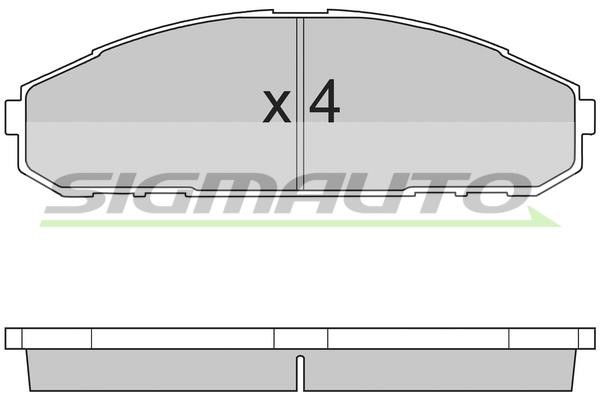 Sigmauto SPA762 Brake Pad Set, disc brake SPA762