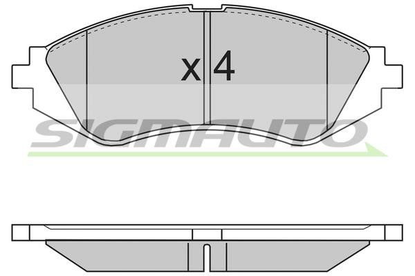 Sigmauto SPA718 Brake Pad Set, disc brake SPA718