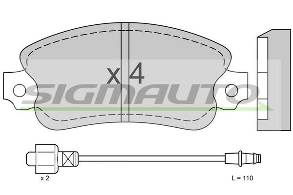 Sigmauto SPA127 Brake Pad Set, disc brake SPA127