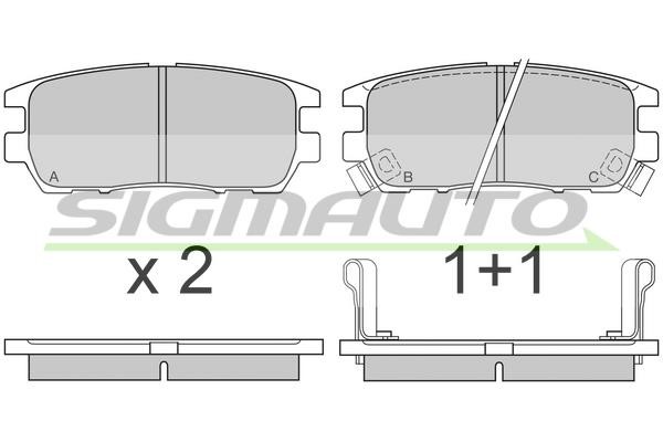 Sigmauto SPA574 Brake Pad Set, disc brake SPA574