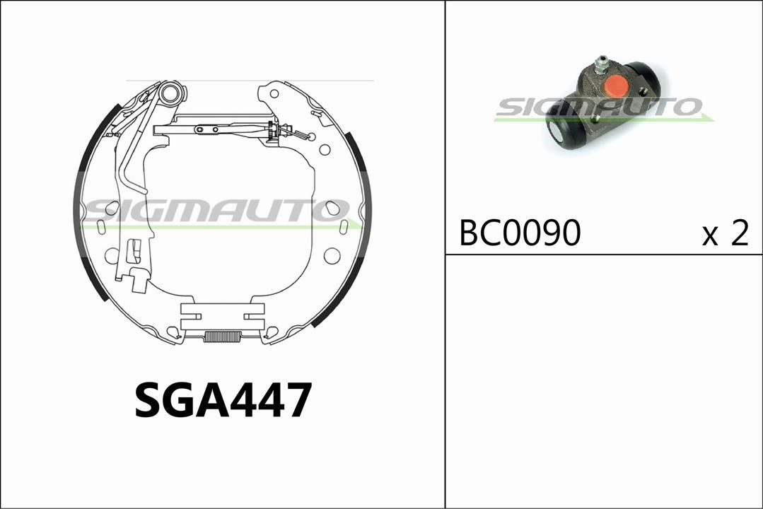 Sigmauto SGA447 Brake shoe set SGA447