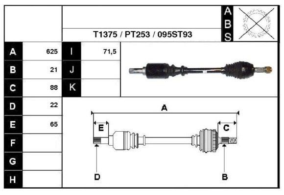 Technik'a 28095 Drive shaft 28095