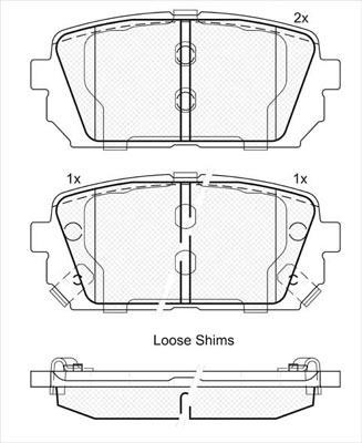 Technik'a 02211A Brake Pad Set, disc brake 02211A