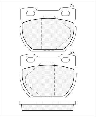 Technik'a 02243A Brake Pad Set, disc brake 02243A