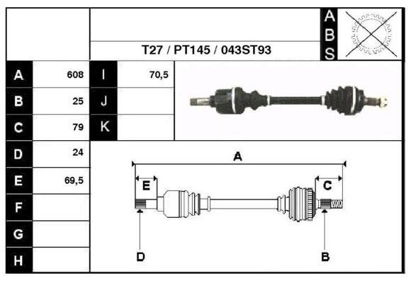 Technik'a 28043 Drive shaft 28043