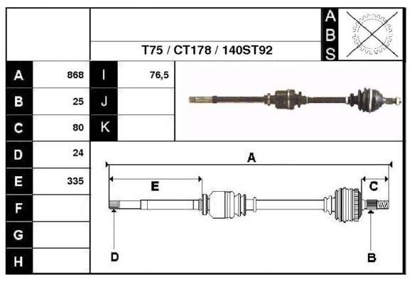 Technik'a 18140 Drive shaft 18140