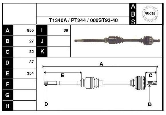 Technik'a 28088A Drive shaft 28088A