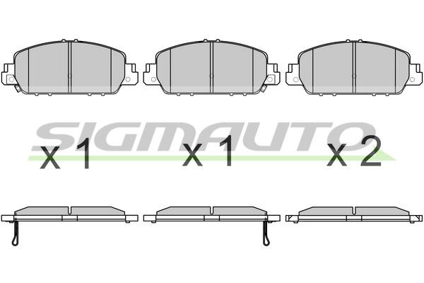 Sigmauto SPB673 Brake Pad Set, disc brake SPB673