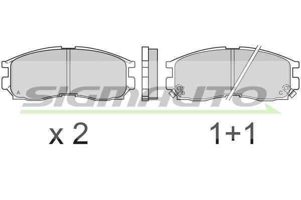 Sigmauto SPA509 Brake Pad Set, disc brake SPA509