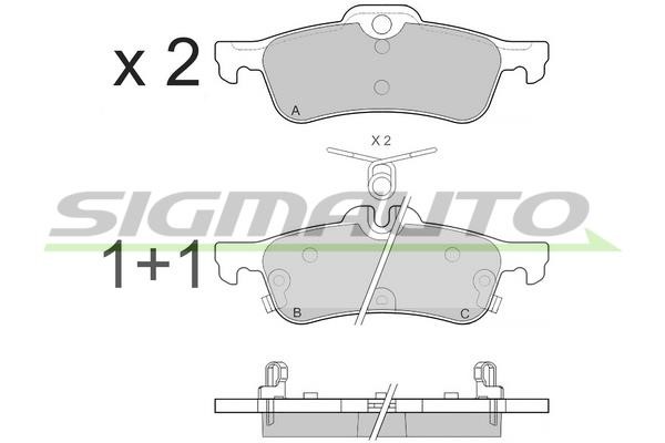 Sigmauto SPB528 Brake Pad Set, disc brake SPB528