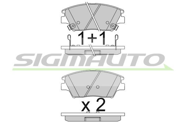 Sigmauto SPB837 Brake Pad Set, disc brake SPB837