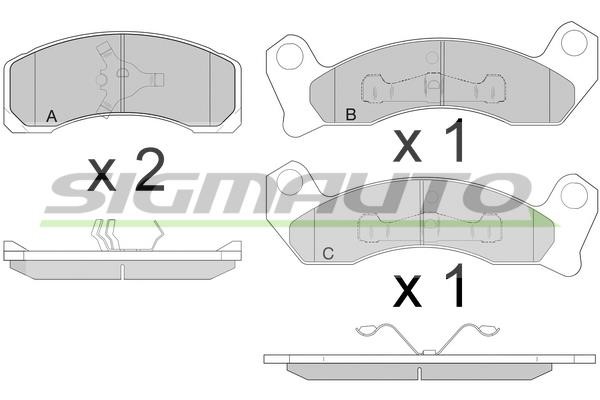 Sigmauto SPA780 Brake Pad Set, disc brake SPA780
