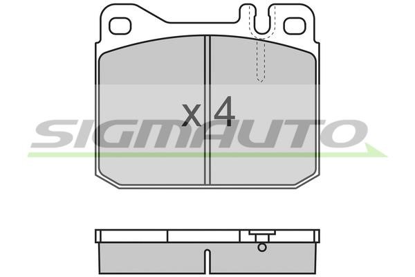 Sigmauto SPA172 Brake Pad Set, disc brake SPA172