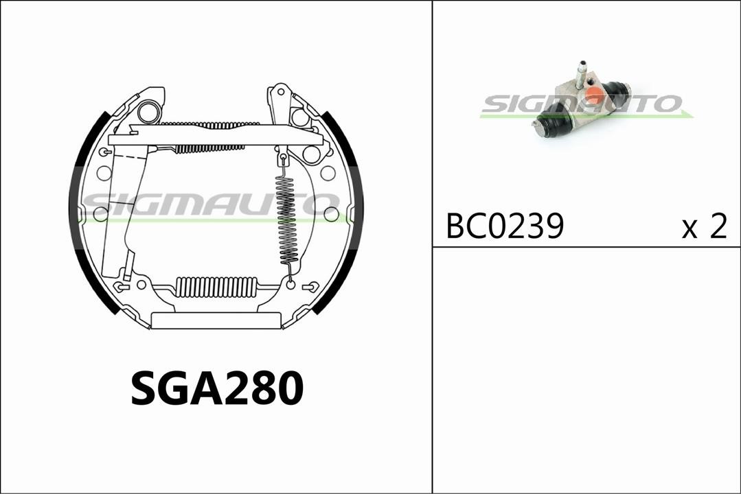 Sigmauto SGA280 Brake shoe set SGA280