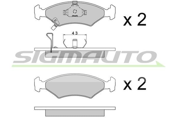 Sigmauto SPA647 Brake Pad Set, disc brake SPA647