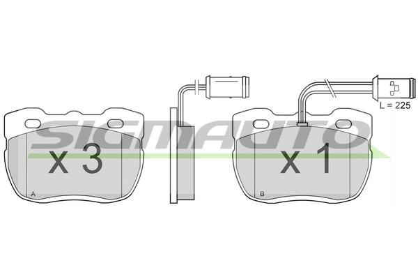 Sigmauto SPA518 Brake Pad Set, disc brake SPA518