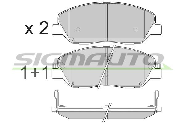 Sigmauto SPB313 Brake Pad Set, disc brake SPB313