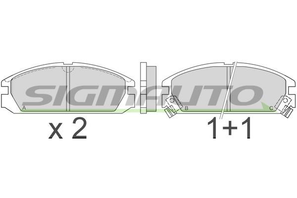 Sigmauto SPA349 Brake Pad Set, disc brake SPA349