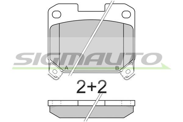 Sigmauto SPA741 Brake Pad Set, disc brake SPA741