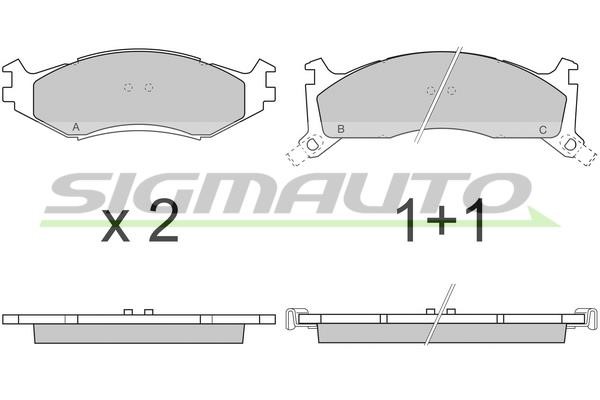Sigmauto SPA739 Brake Pad Set, disc brake SPA739