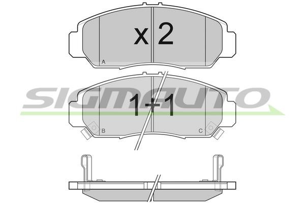 Sigmauto SPB059 Brake Pad Set, disc brake SPB059