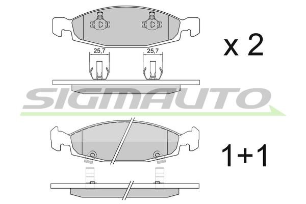 Sigmauto SPA865 Brake Pad Set, disc brake SPA865