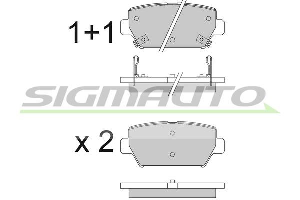 Sigmauto SPB827 Brake Pad Set, disc brake SPB827