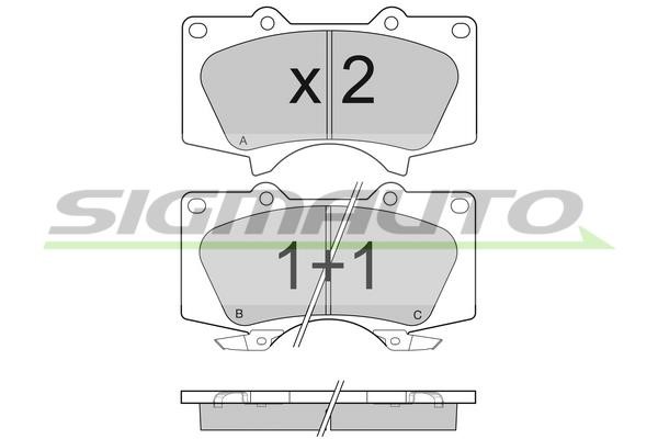 Sigmauto SPB139 Brake Pad Set, disc brake SPB139