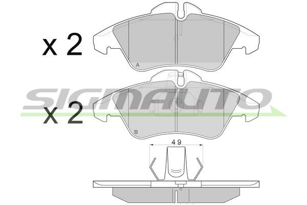 Sigmauto SPA687 Brake Pad Set, disc brake SPA687