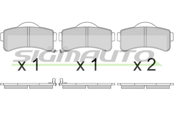 Sigmauto SPB668 Brake Pad Set, disc brake SPB668