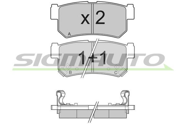 Sigmauto SPB203 Brake Pad Set, disc brake SPB203