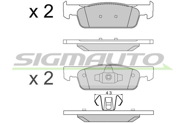 Sigmauto SPB512 Brake Pad Set, disc brake SPB512