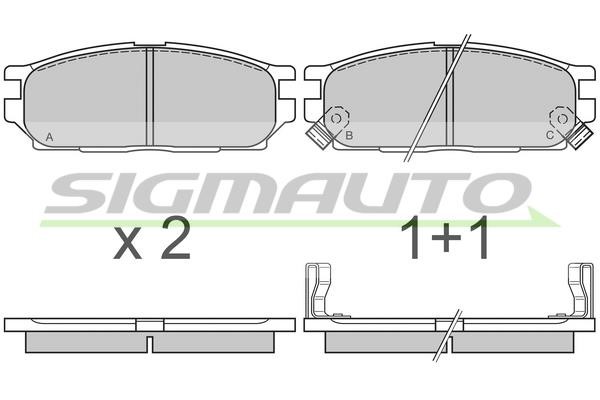 Sigmauto SPA588 Brake Pad Set, disc brake SPA588