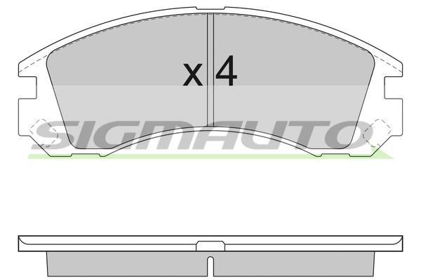 Sigmauto SPA953 Brake Pad Set, disc brake SPA953
