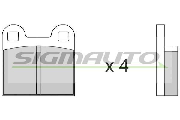 Sigmauto SPA042 Brake Pad Set, disc brake SPA042