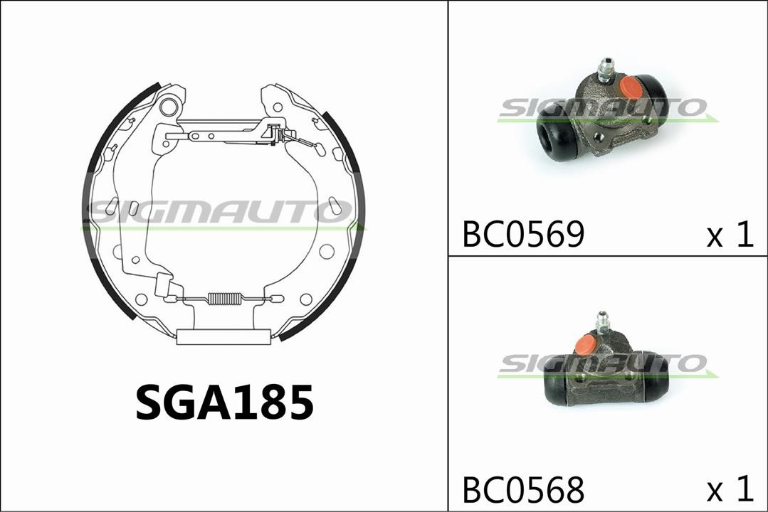 Sigmauto SGA185 Brake shoe set SGA185