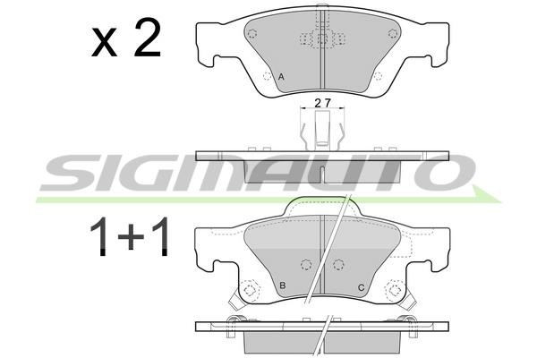 Sigmauto SPB461 Brake Pad Set, disc brake SPB461