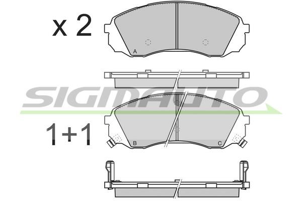 Sigmauto SPB336 Brake Pad Set, disc brake SPB336